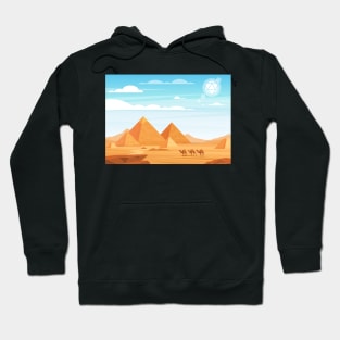 Desert Egyptian Pyramids Polyhedral Dice Sun Hoodie